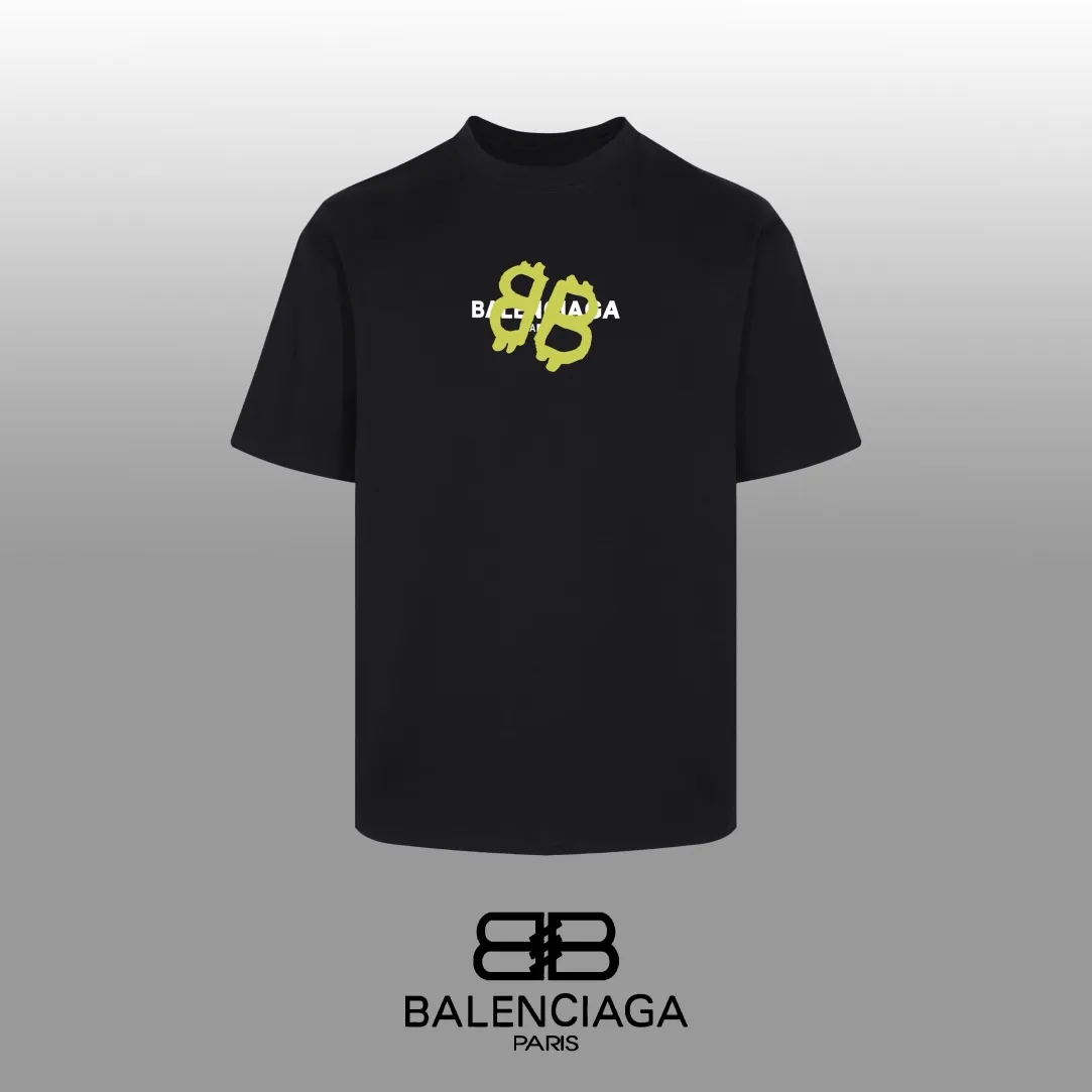 #「 Quality」 《BALENCIAGA 》24SS Classic T Quality - 2 - os 220 -26 280g - 300g 1×1 - Quality ：Black White